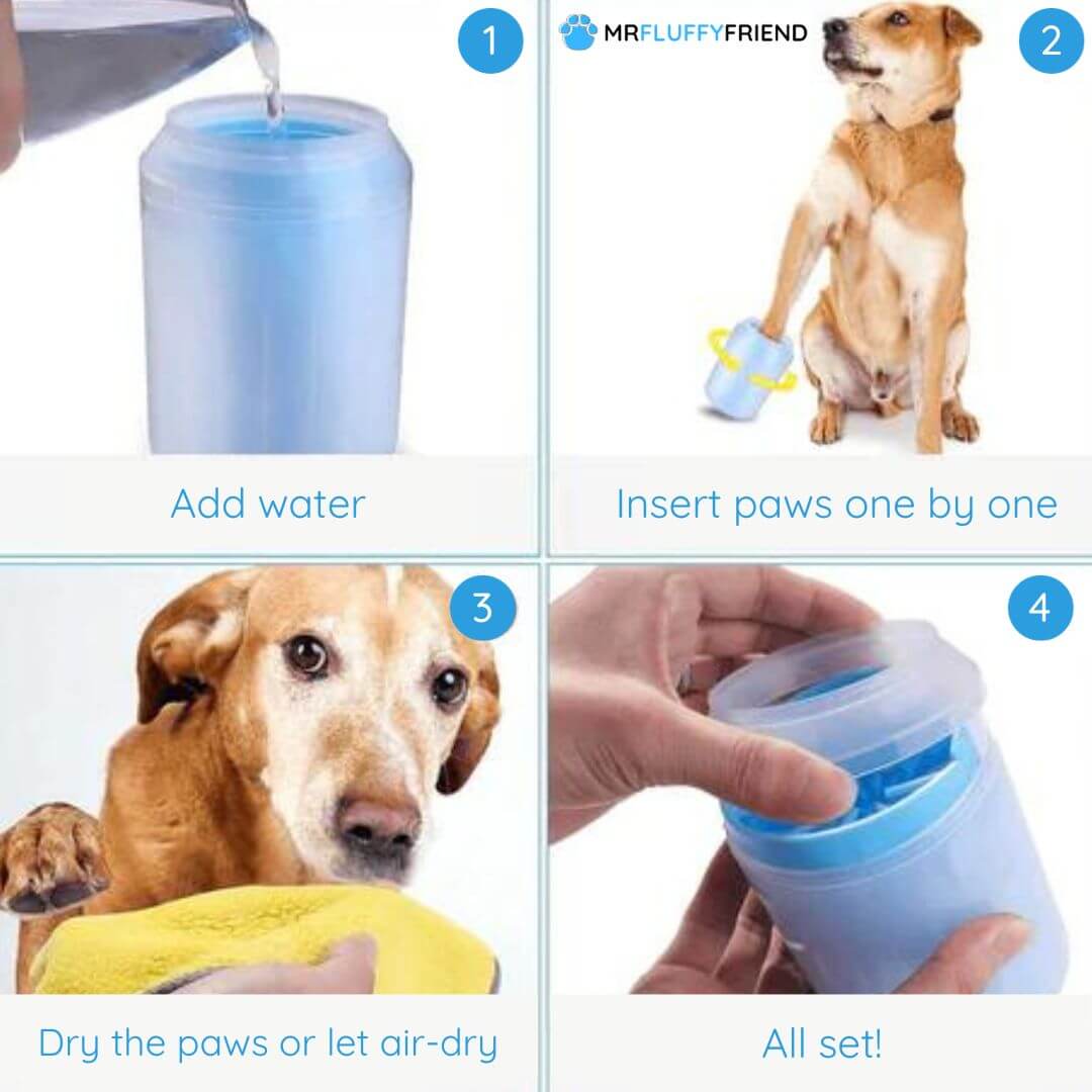 HOOPET Dog Paw Cleaner Cup Soft Silicone Combs Portable Pet Foot Washer Cup Paw  Clean Brush